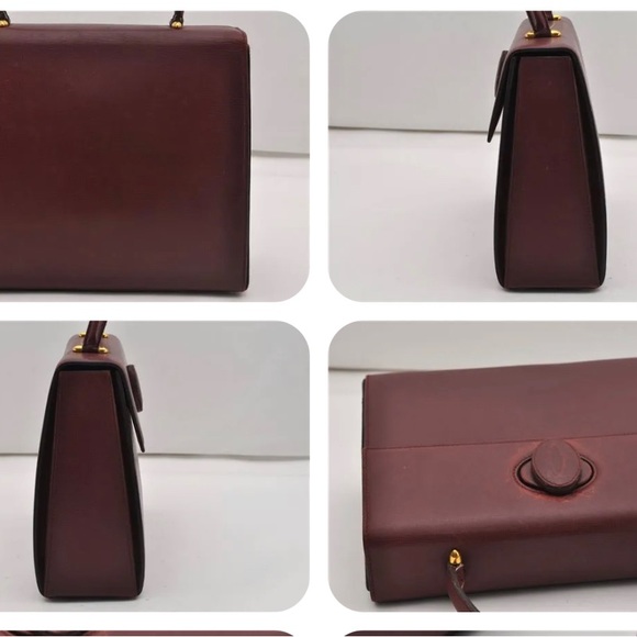 Cartier Must line Bordeaux leather burgundy W  authenticity card and wallet - Picture 8 of 15